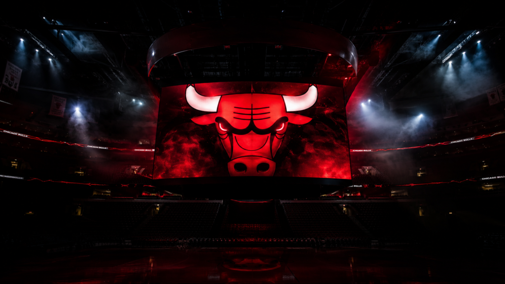 Chicago Bulls logo inside United Center stadium
 Lukas Walton has acquired a minority stake in the Chicago Bulls and United Center.