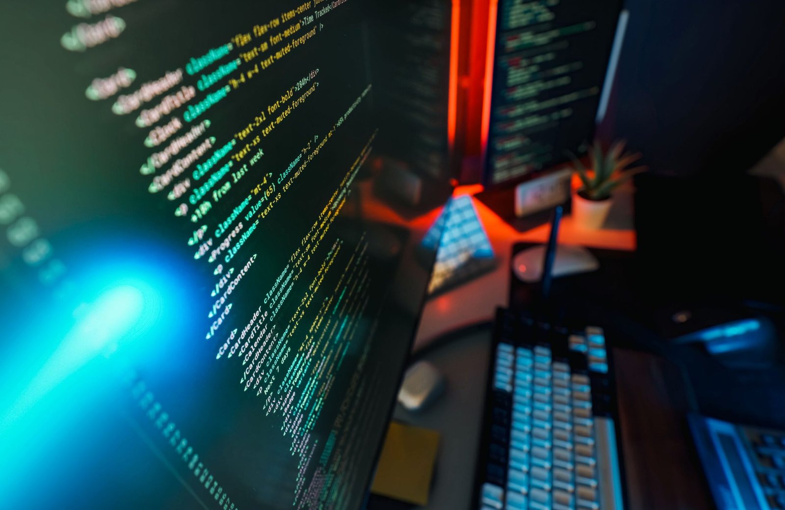 A professional software journalism photograph capturing advanced dynamic programming arrays on a monitor representing Anthropic extends Claude Fable 5 access metrics