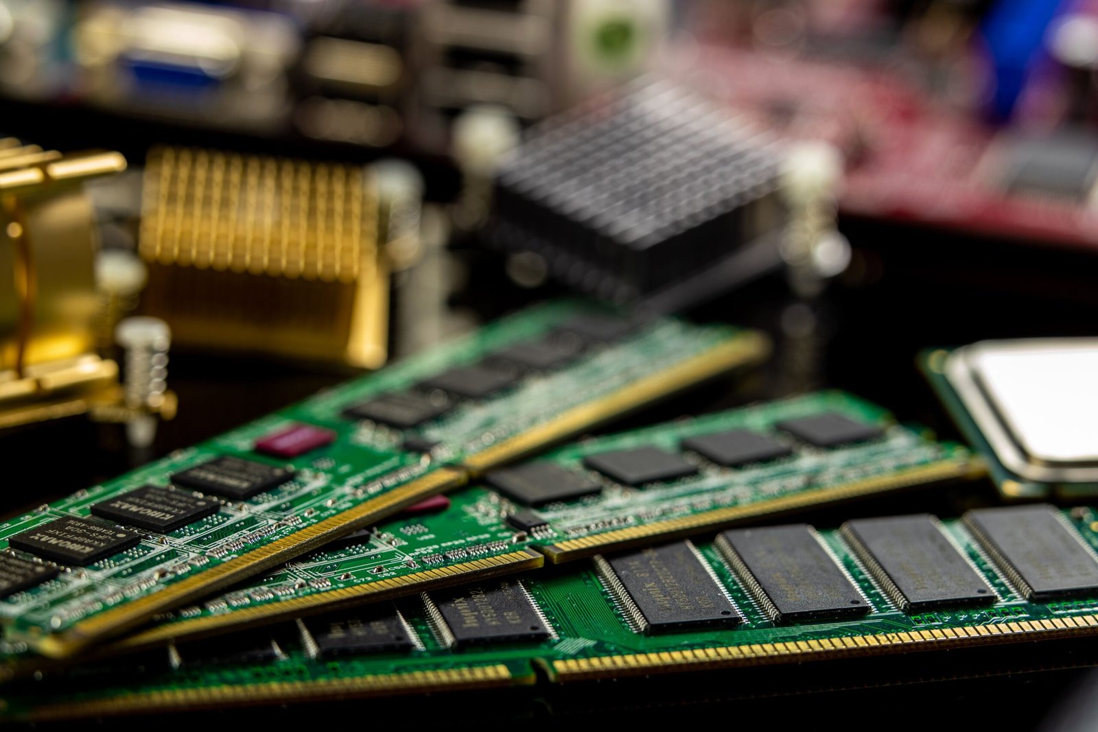 High Bandwidth Memory HBM3e semiconductor chip module on silicon wafer with financial growth charts