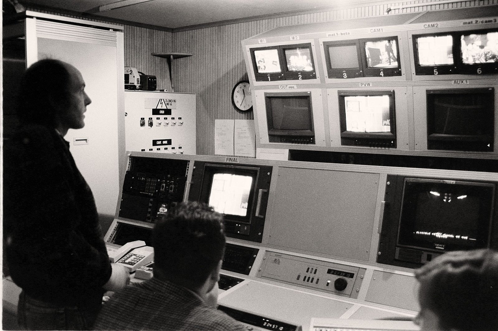 A professional broadcast history photograph capturing physical television studio production archives representing how the Hal Williams television legacy transition manifests