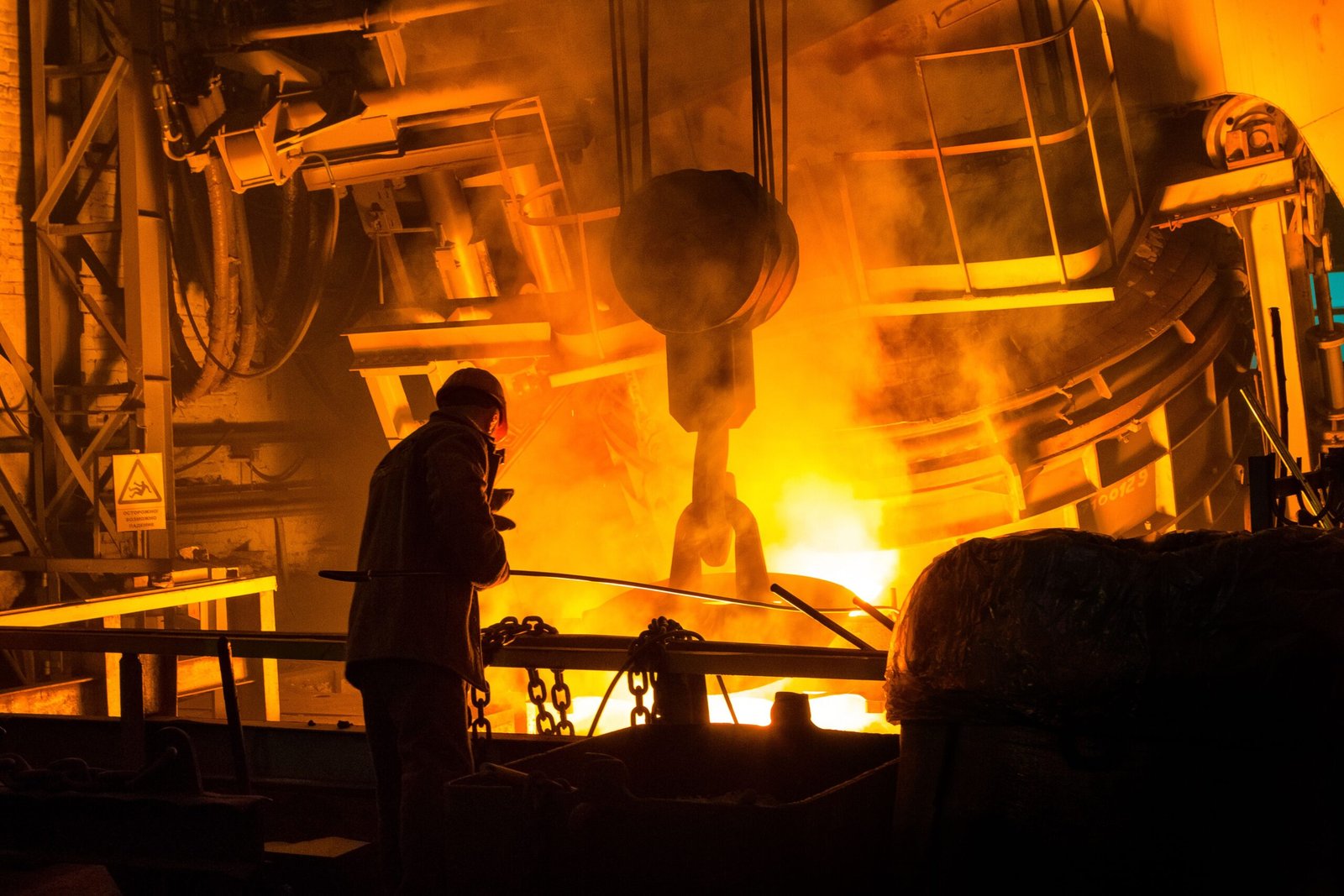 A professional heavy industry photograph capturing industrial steel processing facilities representing where the Jingye Group British Steel nationalization arbitration develops