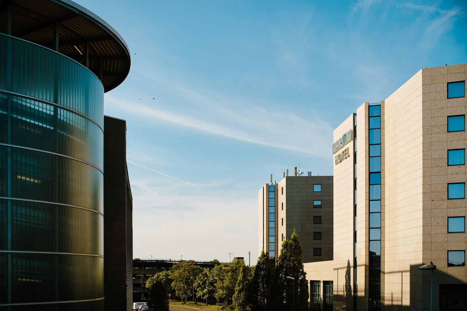 A professional architectural photograph capturing medical facility exterior structures representing how the context of the Manipal Hospitals IPO valuation adjustment develops