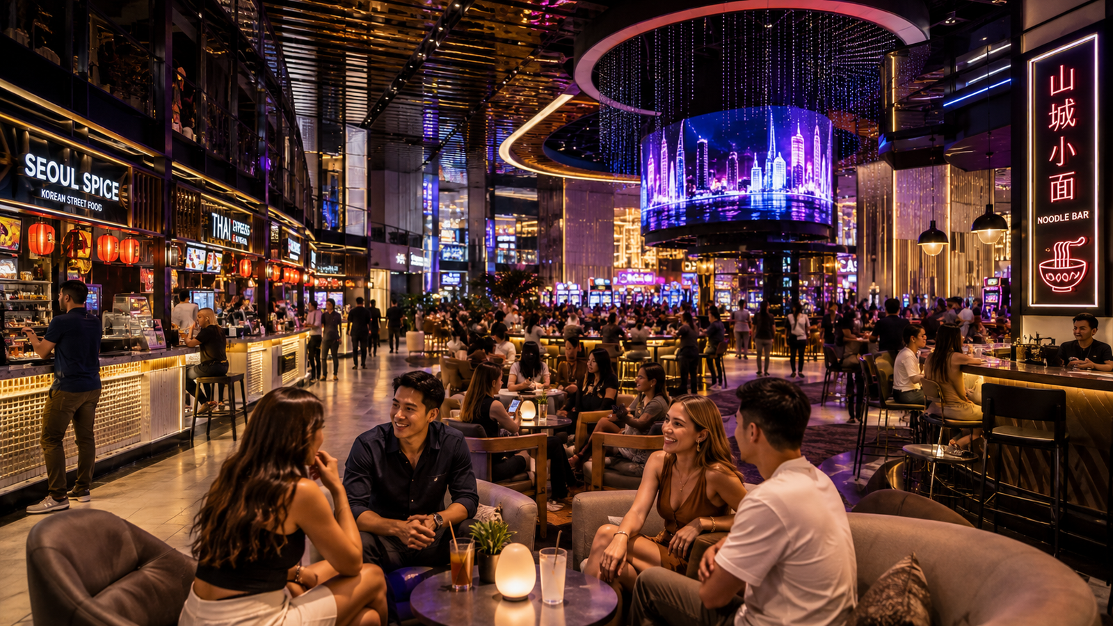 Casinos Gen Z food hall and resort lounge