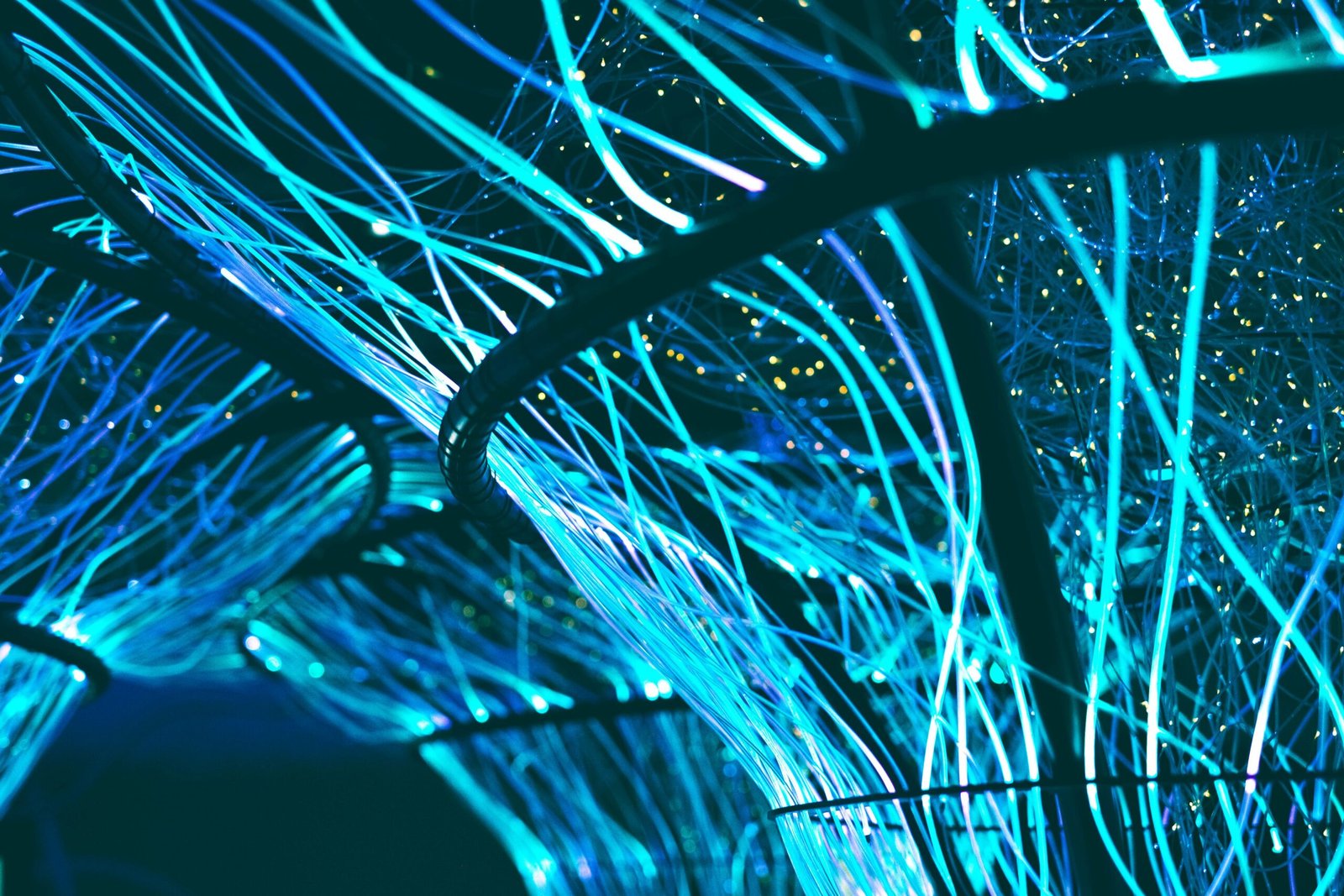 Silk fiber optics emitting light pulses for 6G terahertz network