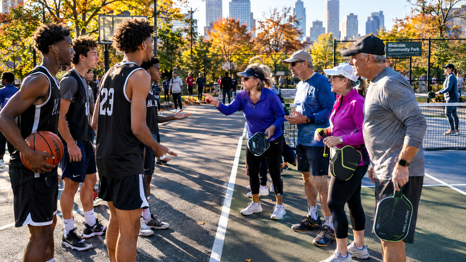 Hobbies with most annoying fans showing intense pickleball paddle arguments on community court